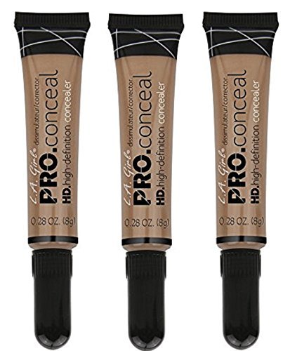 L.A. Girl Pro Conceal HD ViGkuh Concealer, 0.28 Ounce, Chestnut (Pack of 3)