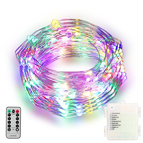 Led string lights 3aa battery powered 16.4ft with 50 le…