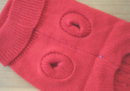 Tangpan Turtleneck Classic Straw-Rope Pet Dog Sweater Apparel (Red,XL)