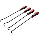ROTATION 4-Piece Heavy-Duty Extra Long Hook &amp; Pick Set | Automotive Hose Removal Tools, For Vehicle Radiator and Coolant Hose, Clamp, And More