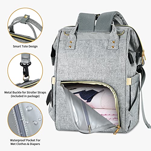 Mokaloo Diaper Bag Backpack, Large Baby Bag for Boys & Girls,Travel Backpack with USB Charging