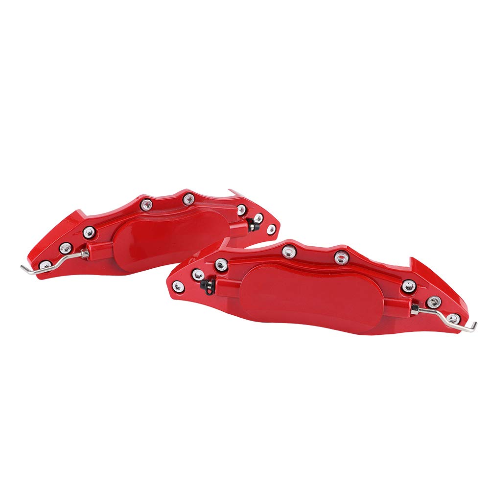Photo 1 of Red Aluminum Caliper Covers, Universal Brake Caliper Cover Set, Secure Fit with Easy Installation, Custom Design, Highgrade Taste, Suitable for All Cars, Provides Highgrade (M)