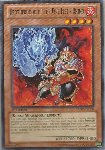 Yu-Gi-Oh! - Brotherhood of the Fire Fist - Rhino (LTGY-EN028) - Lord of the Tachyon Galaxy - Unlimited Edition - Rare