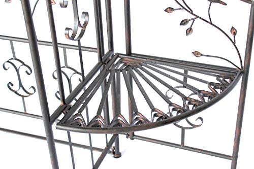 DanDiBo Rosenbogen mit Tür Metall 18602 Torbogen Gartentor Eisen Rankhilfe Rankgitter Rundbogen Tür – Bild 6