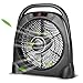 TRUSTECH Evaporative Air Cooler, 3-in-1 Bladeless Fan, Instant Cool & Humidify with 3 Wind Speeds, No Noise, 12H Timer, LED Display, Suitable for Large Room Office, Remote Control
