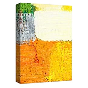 Canvas Wall Art Abstract Ink Watercolor Collage Painting Artwork for Home Prints Framed - 12x18 inches
