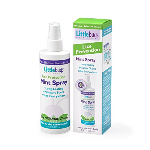 Littlebugs Lice Repellent Mint Spray 8oz | Natural, Pesticide-Free Prevention | Highly Effective Daily Repellent | Stay Head Lice Free! | Spearmint Essential Oil