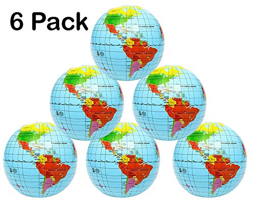 4 Inflatable+World+Globe+Political+Topographical