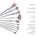14PCS Makeup Brushes Set, MYSWEETY 10Pcs Unicorn Makeup Brushes Foundation Eyeshadow Brushes + 2pcs Silicone Makeup Sponge + 1pc Makeup Brush Egg + 1pc Makeup Brush Bag