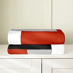 Feelyou Kids Red Geometric Plush Throw Blanket