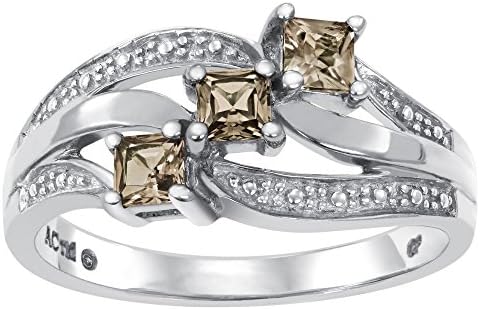 ArtCarved Open Rose Simulated Alexandrite June Birthstone Ring, Sterling Silver, Size 11