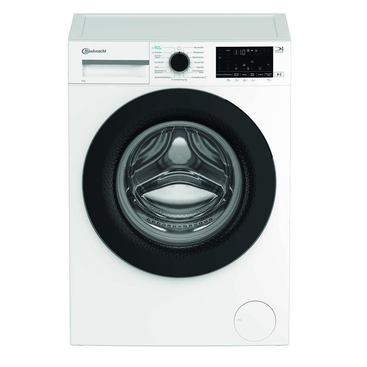 Bauknecht B W 8A10 BS Waschmaschine, 8 kg, 1400 U/min, Frontlader, Steam Therapy & Steam Technologie, Adaptive Wash, ColdWash, HomeWhiz, Inverter-Motor, Weiß 8