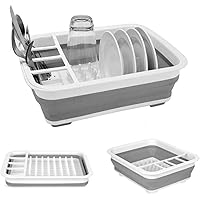 Fafcitvz Collapsible Dish Drying Rack Portable Dish Drainer Dinnerware Organizer for Kitchen RV Campers Storage