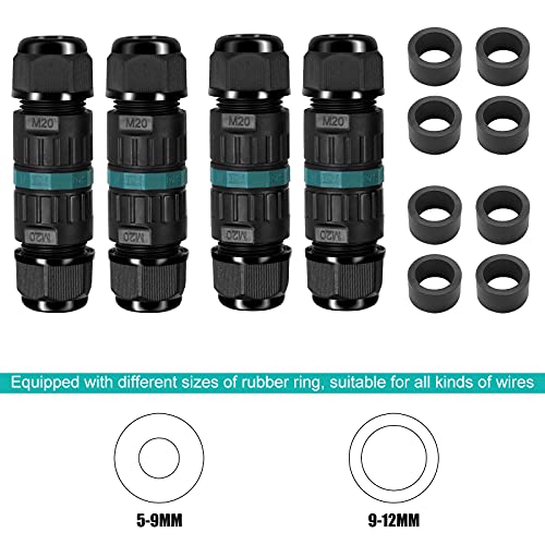 Kabelverbinder Wasserdicht IP68 - Kabelverbinder Wasserdicht 3-polig Erdkabel Verbindungsmuffe für Ø5-12 mm… – Bild 8