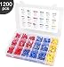 Eventronic 1200pcs Wire Connectors, Insulated Electrical Wire Terminals Wire Crimp Connector with 18 Size Assortment Electrical Terminal Kit