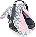 Kids N’ Such Peekaboo Baby Car Seat Cover Car Seat Canopy & Nursing Cover, Chevron/Soft Pink Minky