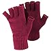 FLOSO® Ladies/Womens Winter Fingerless Gloves (One Size) (Black)