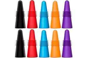 10 pcs of Wine Stoppers, CNYMANY Reusable Silicone Beverage Bottle Sealer Replacement with Grip Top for Cork to Keep The Wine