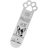 1Pcs Funny Pet Dog Paw Stainless Steel Book Mark - Metal Bookmarks for Book Lovers Stationery Gifts for Dog Lovers Office Supplies Birthday Gifts for Your Family (Style-1155)