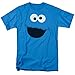 Sesame Street Cookie Monster Face Mens Short Sleeve Shirt Small