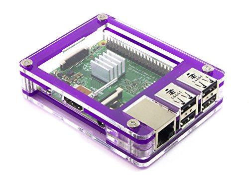 Zebra Case - Raspberry Pi 3, Pi 2 and B+ (Purple Grapeshot) with Heatsinks ~ C4Labs