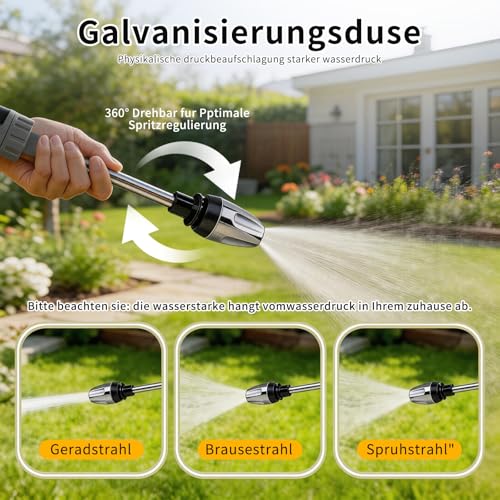 POP lina Pressures Washer Nozzles Power Jet High Pressure Garden Hose Gun Water Hose Nozzle Portable Garden Watering Gun for Car Garden Patio Washing