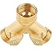 2-way Brass Hose Splitter