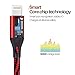 iPhone Charger,Aonlink 3Pack 3FT/6FT/10FT(1M/2M/3M) Nylon Braided Lightning Cables USB Charger Cord, Compatible with iPhone X/8/8 Plus/7/7 Plus and More(Black Red)