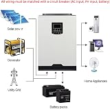 Y&H 5.5KW Hybrid Solar Inverter MPPT 100A 500VDC PV Input 220VAC 48VDC Pure Sine view 2