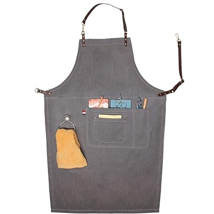Denim Apron Gray Chef Apron Hair Stylist Apron Men S Apron 80 54