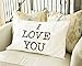 Super Z Outlet I Love You & Love You More Cotton Polyester Standard Size Pillowcase Pair for Bedroom, Home Decoration Set, Anniversary