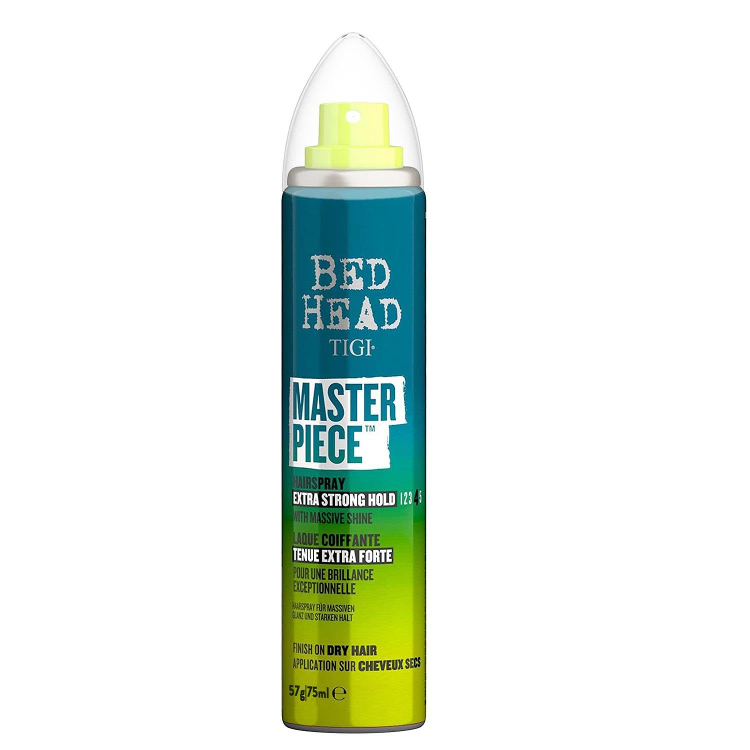 Bed Head by TIGI - Masterpiece Shiny Hairspray - Strong Hold - High Shine Finish - Travel Size Hair Styling - 75 ml