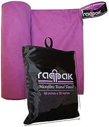 See Microfiber Towel for Travel, Beach, Bath, Gym, Camping - XL Extra Large but Compact, Antibacterial and Quick Dry with small Carry Pouch (Lavender, 70 x 39 Inches) Details