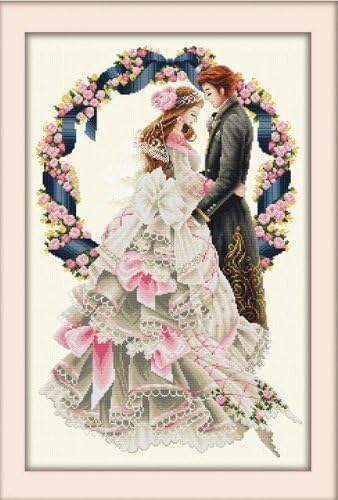 Cross stitch embroidery kit Happy Wedding (japan import) by GAMBARU SHOP