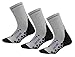 Light Hiking Socks for Men & Women by Thirty 48 - Anti-Odor & Moisture Wicking (X-Large - Women 12.5-14.5 // Men 11-13, 3-Pack Purple/Gray)