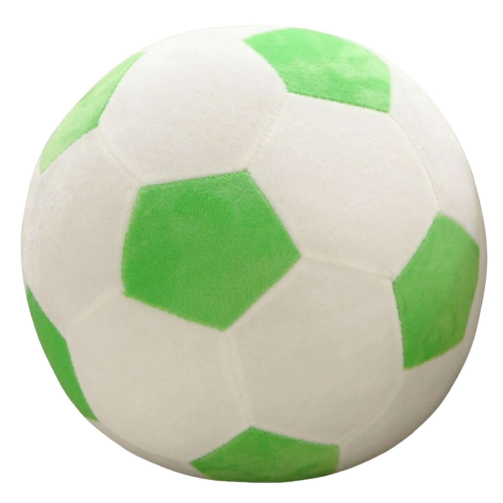 OUKEYI 22cm Soft soccer stuffed animal ,Soft Durable Round soccer plush Pillow, Lumbar Pad for Children, for Sofa Room Decoration and Kids Boy Girls Children Birthday (White green) — image 1