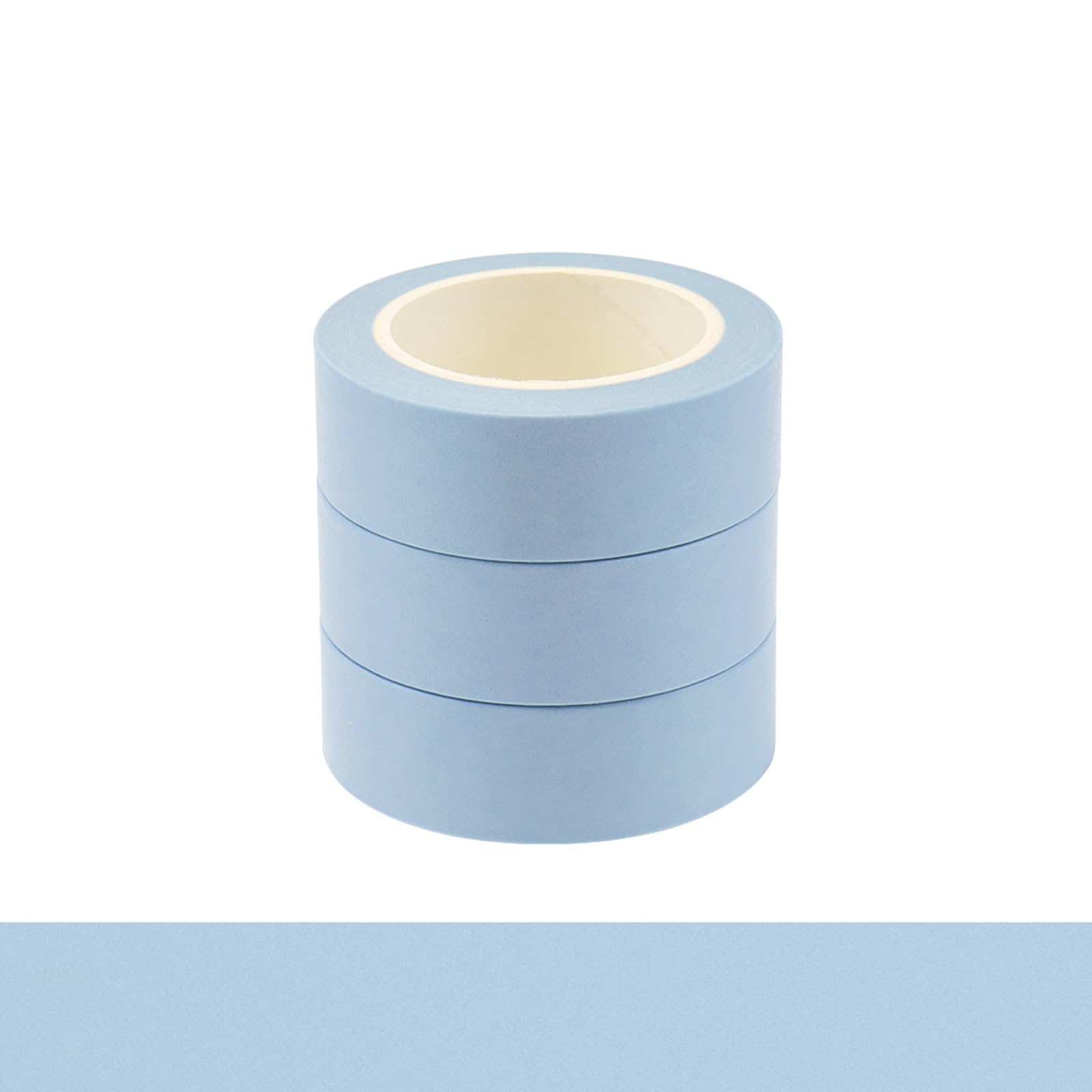 Photo 1 of NatSumeBasics 3 Light Blue Washi Tapes Plain Decorative Masking Tape,32 Feet Self-Adhesive Tapes for Packaging Decor Journals Scrapbooks Planners DIY Crafts Gift (Light Blue)