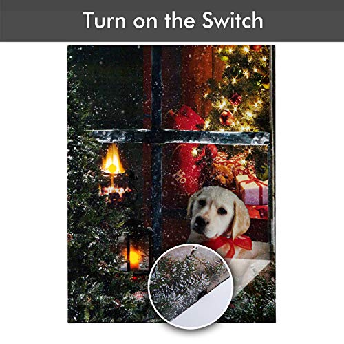LED Canvas Art w/Dog & Xmas Tree - Image 3
