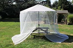 Jardín paraguas sombrilla mesa de protector de red cubierta de insectos