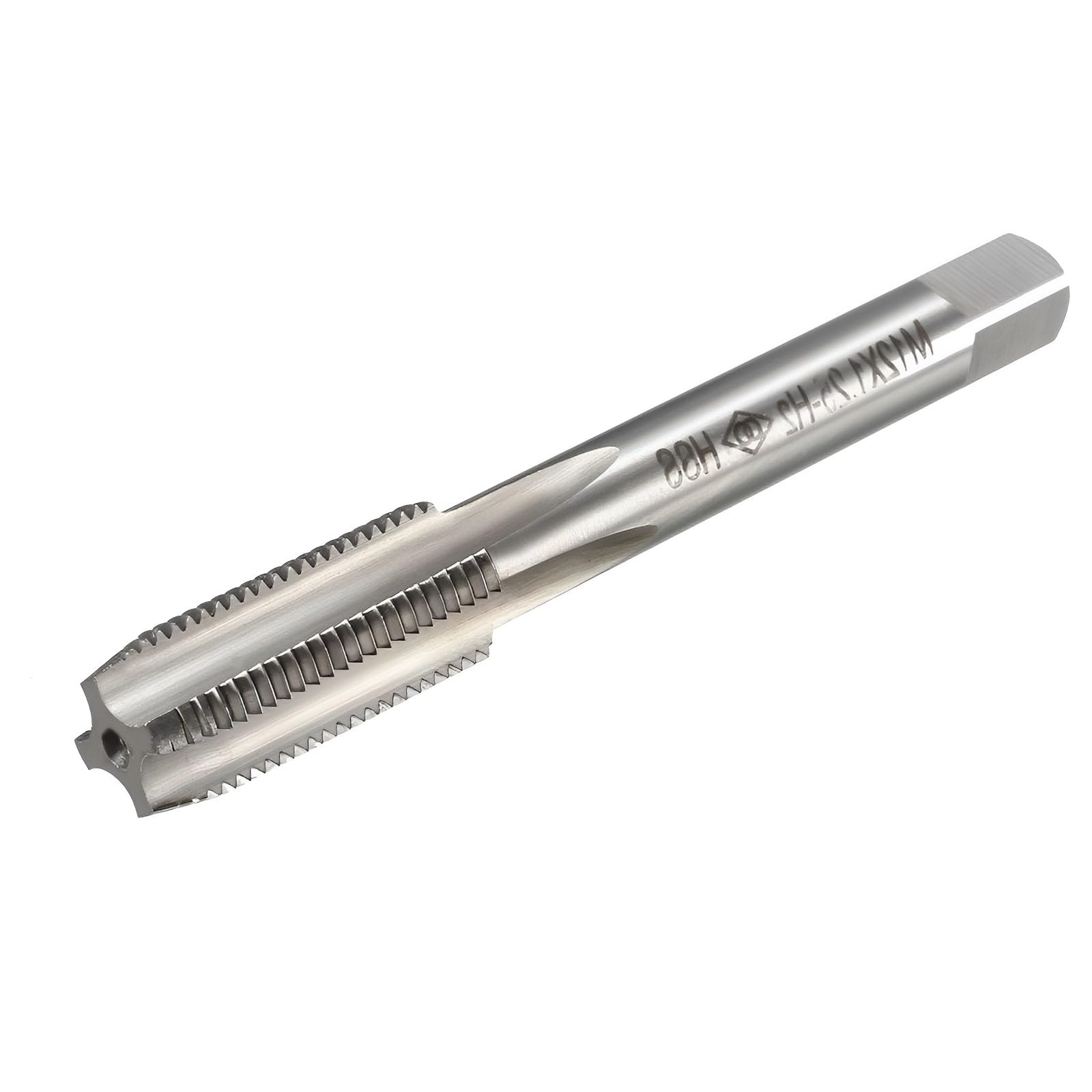 Boxonly Metric Taps M12 x 1.25mm, for Threading Machine and Electric Drills, H2 HSS Ti-Coated, Right Hand Thread Plug Tap Threading Tapping Tool, 1pcs