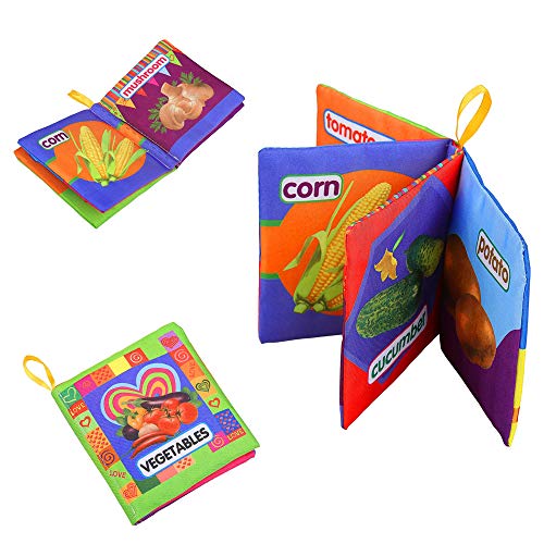 Bluefringe Baby Book,Early Learning Intelligence Development Cloth Crinkle Fabric Book Educational Toy Games