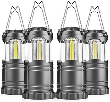 Camping Lantern Ultra Bright 4 Pack Cob Led Outdoor Waterproof Portable Military Grade Camping Light Survival Kit For Camping Fishing Emergency Outage -Typhon East