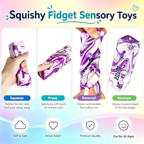 2 Pieces Squishy Butter Stress Relief Toy for Children and Adults, Slow Rebound Butter Squishy, Soft Sensory Butter for School, Office, Gifts and Relaxation