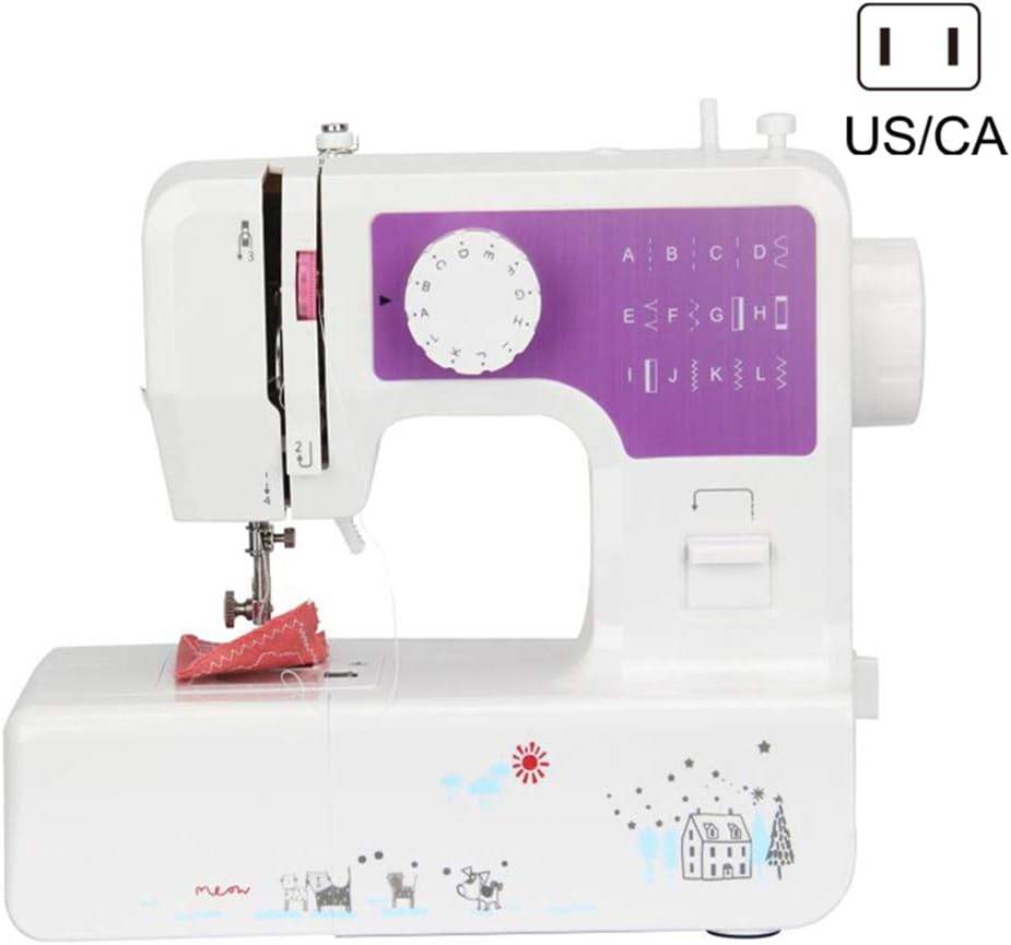 MYTZ Sewing Machine Household Portable Electric Mini with 12 Different Stitches DIY for Fabric Clothing Home