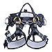 kissloves Full Body Safety Harness Outdoor Climbing Harness Half Body Harness Safe Seat Belt for Mountaineering Outward Band Expanding Training Rock Climbing Rappelling Equip (Half-Body Black)