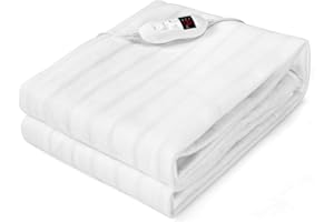 DORTALA Heated Mattress Pad Twin, Single Electric Mattress Pad Bed Warmer with 8 Heat Settings & 10H Timer, Overheat Protection, Machine Washable, White