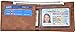 HOPSOOKEN RFID Leather Bifold Wallets Women Men Flipout Slim ID Wallet Trifold (Brown (MID))