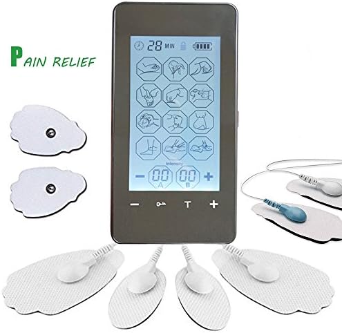 Jingfude Tens Massager Machine Electronic Muscle Stimulator, with 2 Channels and 12 Modes for Back, Neck, Arms, Legs Pain Relief