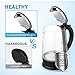 Habor Electric Kettle, 1.7L Glass Electric Kettle 1500W Fast Boiling Heater Cordless Hot Water Pot Drinking Tea Water Boiler with Blue LED Light and Boil Dry Protection