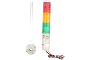 Nxtop Industrial Signal Light Column LED Alarm Round Tower Light Indicator Warning Light Red Green Yellow DC 24V (Steady ON OR Steady Flash)